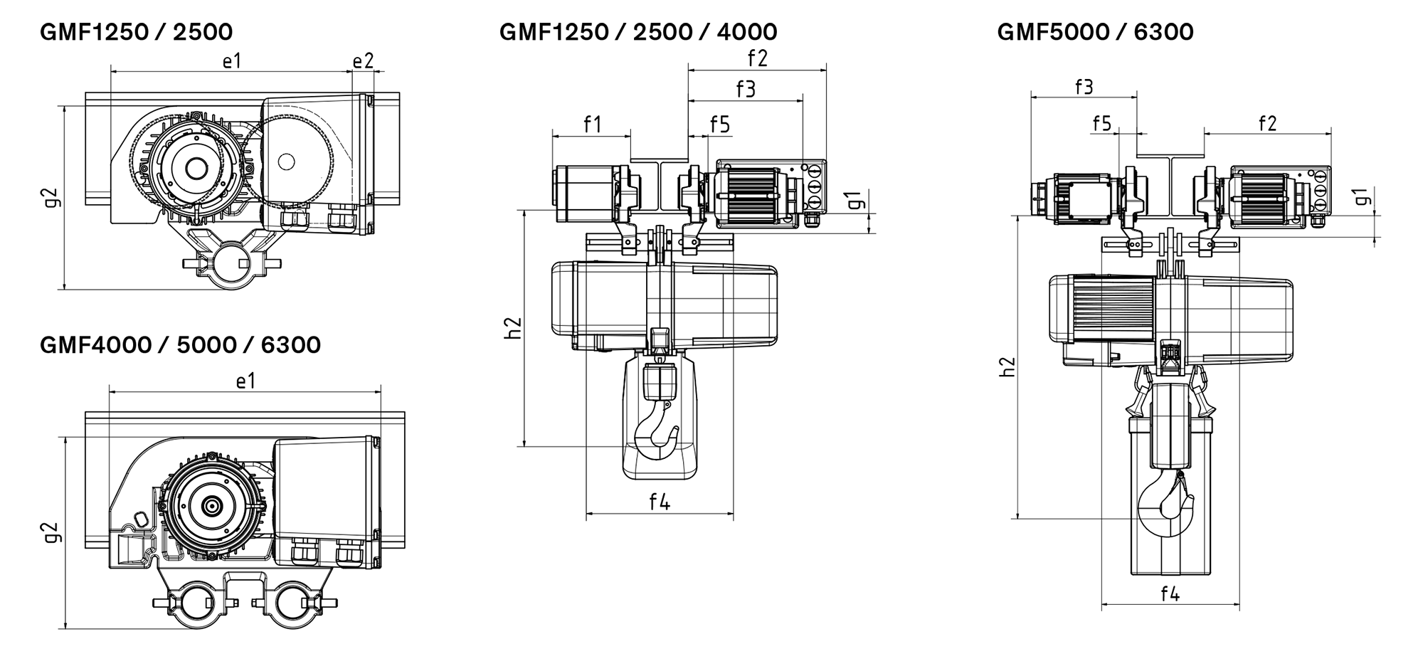 GMF trolleys technical drawings