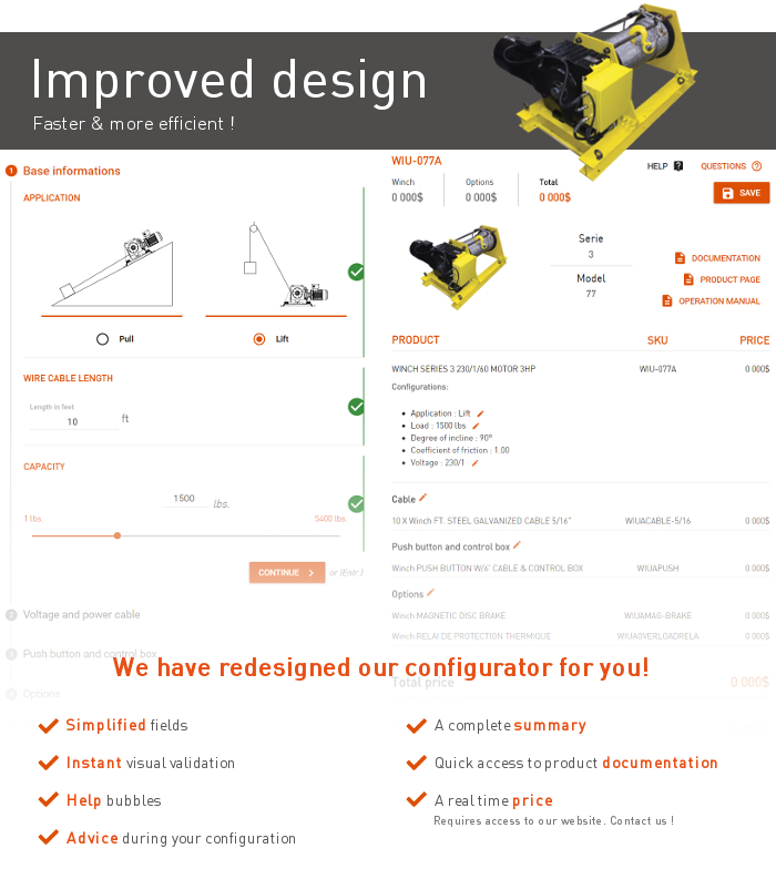 Our new winch configurator