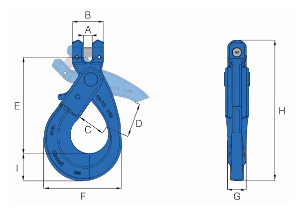 Hack10 clevis SLH technical drawing